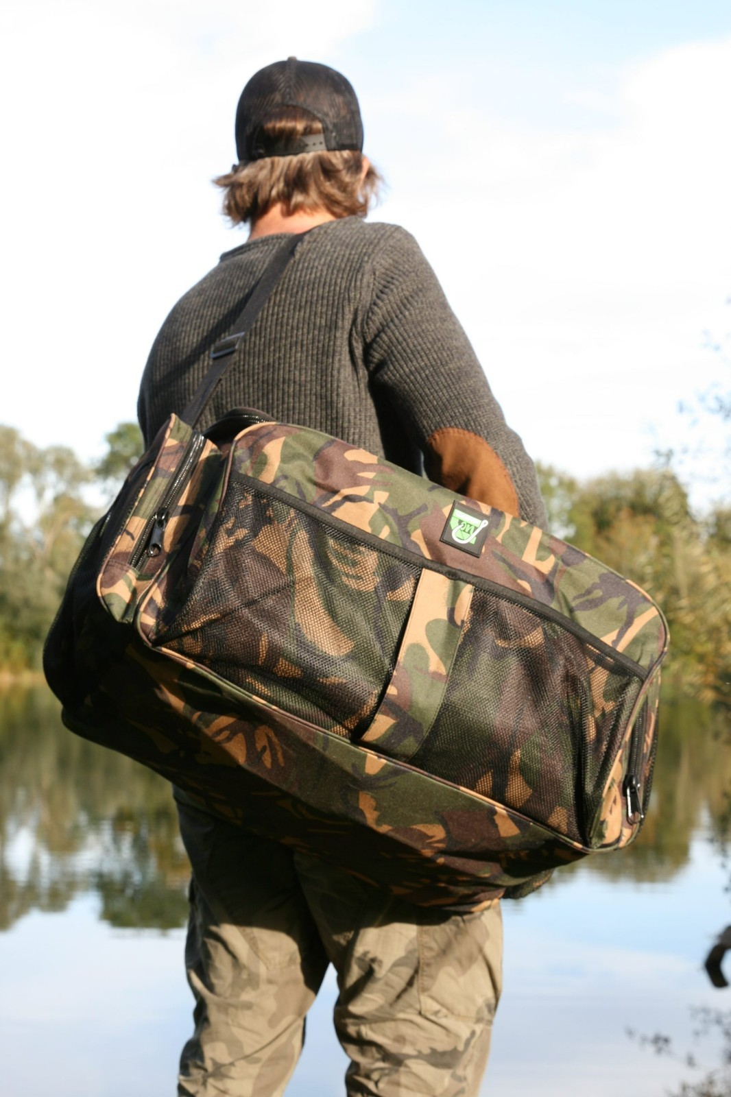 Carp On Camo Insulated Cool Bag For Fishing And Camping Food And Drink Bag