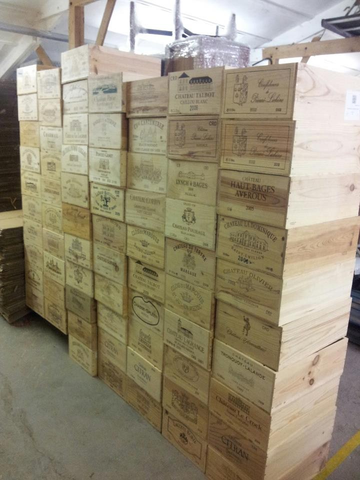 1 X GENUINE 12 BOTTLE LARGE WOODEN WINE CRATE BOX PLANTER TOOL STORAGE/