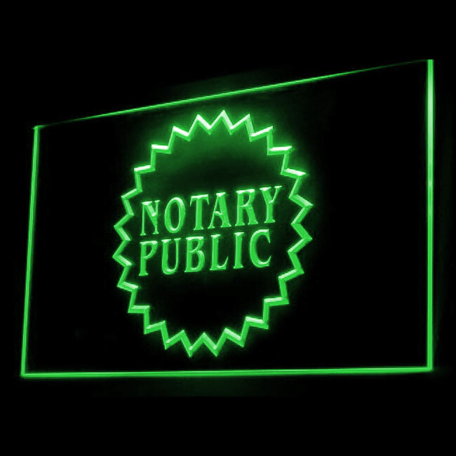 150002 Notary Public Business Service Display LED Light Neon Sign