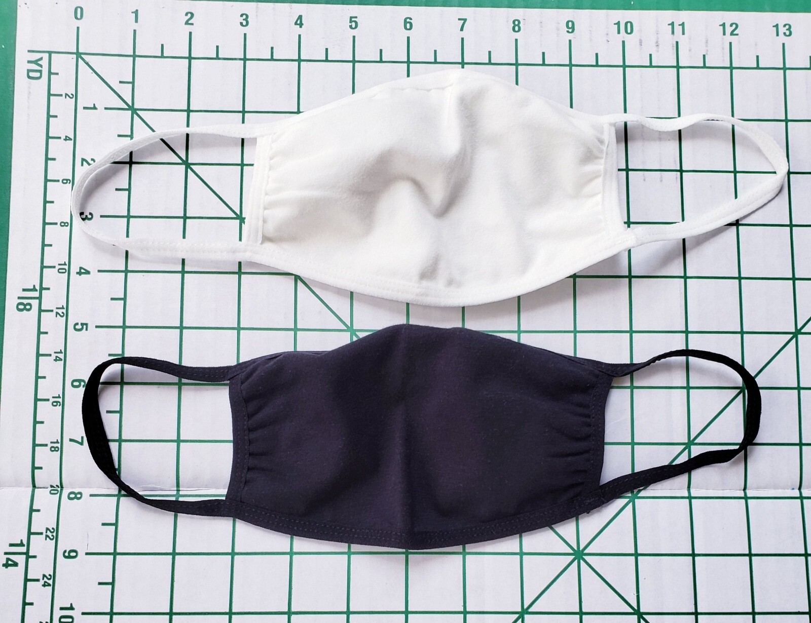 4-Pack Black White Cotton Adult Face Masks - Reusable Washable Unisex