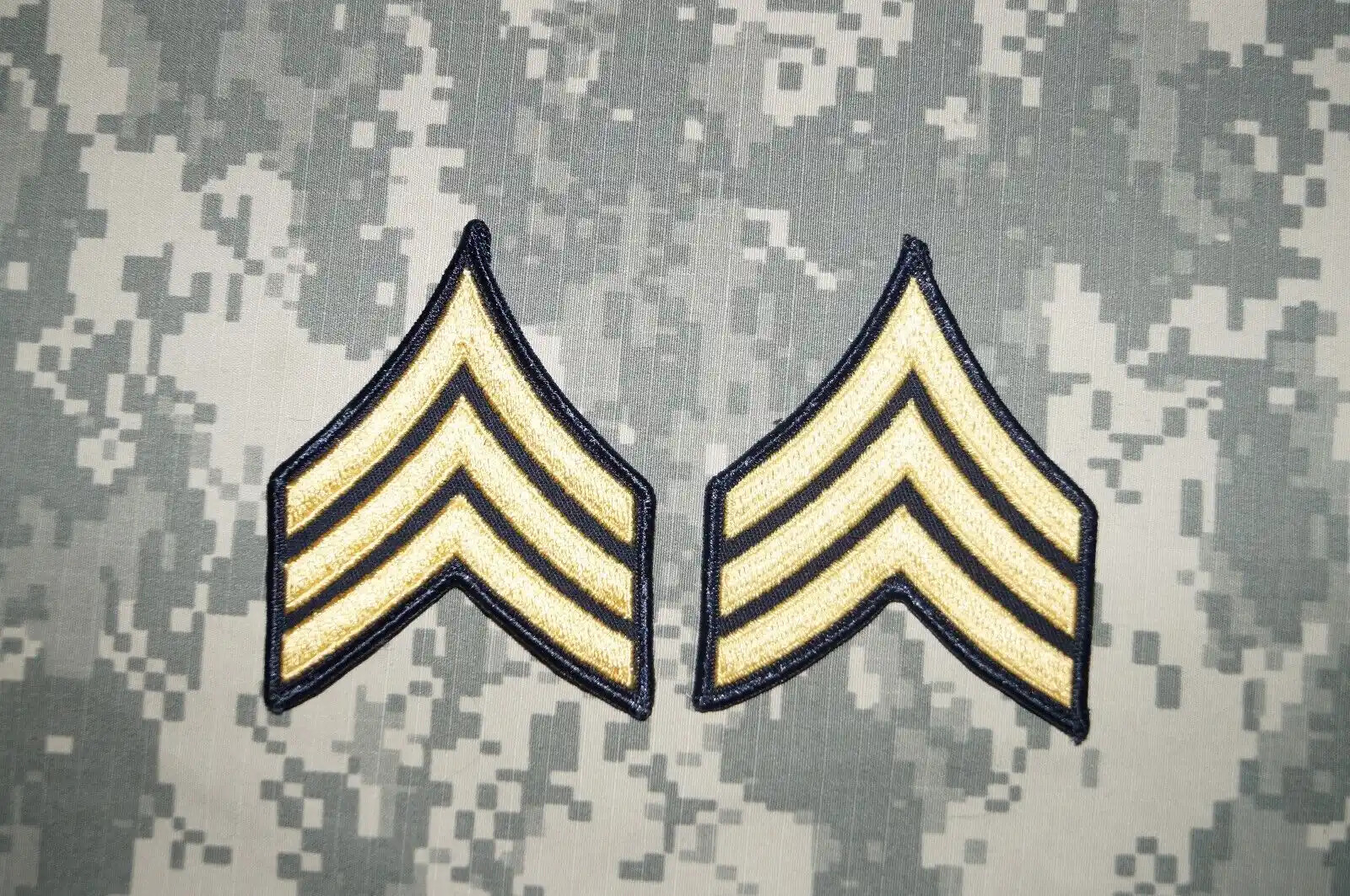 US Army Sergeant SGT / E-5 Stripes Sew on Dress Blue Uniform Male