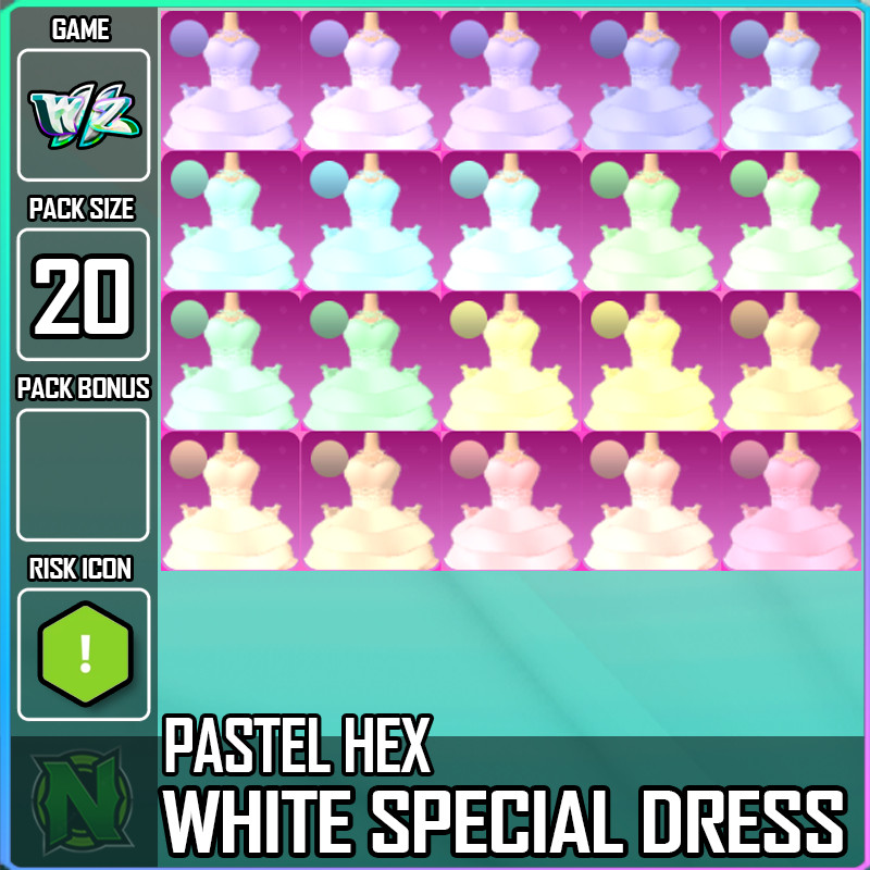 World Zero WZ - 20 PACK - PASTEL HEX - WHITE SPECIAL DRESS (WSD)