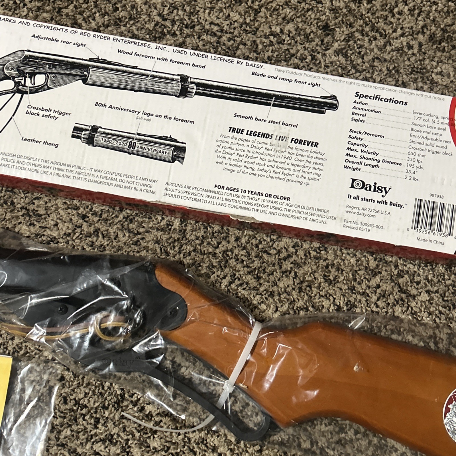 Daisy Red Ryder 650 80th Anniversary BB Gun - NEW in BOX