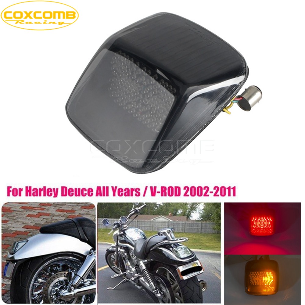 For Harley Deuce V-Rod LED Tail Light Rear Lamp +Turn Signal Taillight 2002-2011