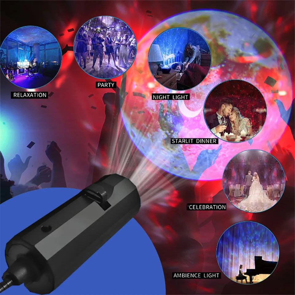 Mini LED Moonlight Projector Globe Star Galaxy Lamp
