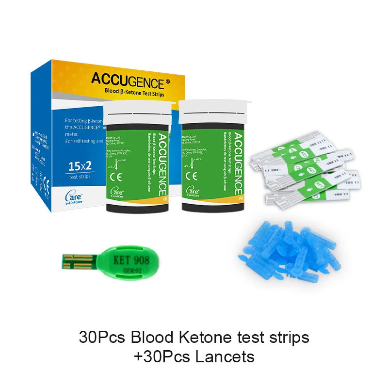 5-Second Home Test Strips - Ketone, Glucose & Uric Acid Monitoring Kit bhf