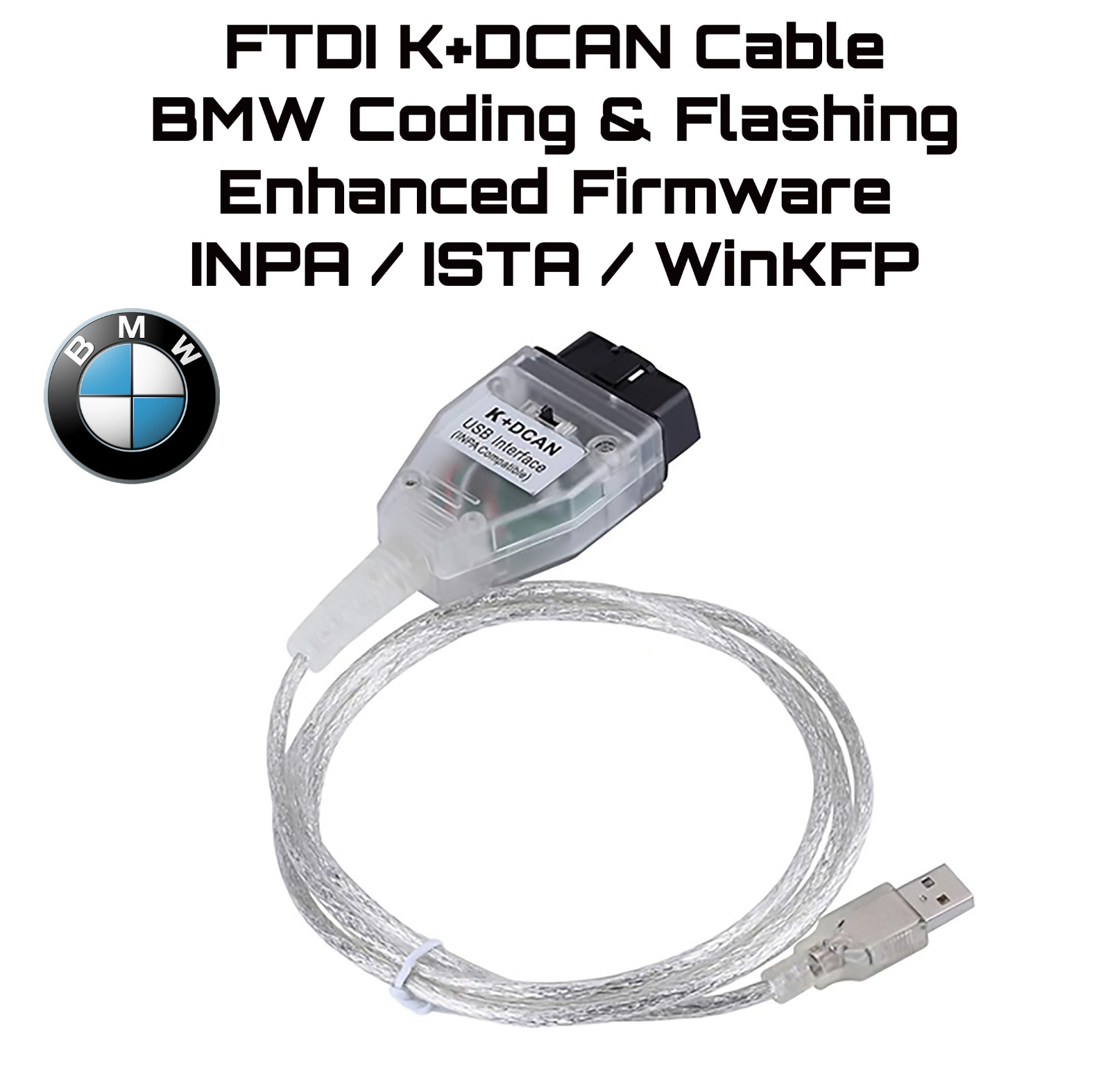 Enhanced Firmware BMW INPA K+DCAN USB Cable – E-Series Coding & Diagnostic