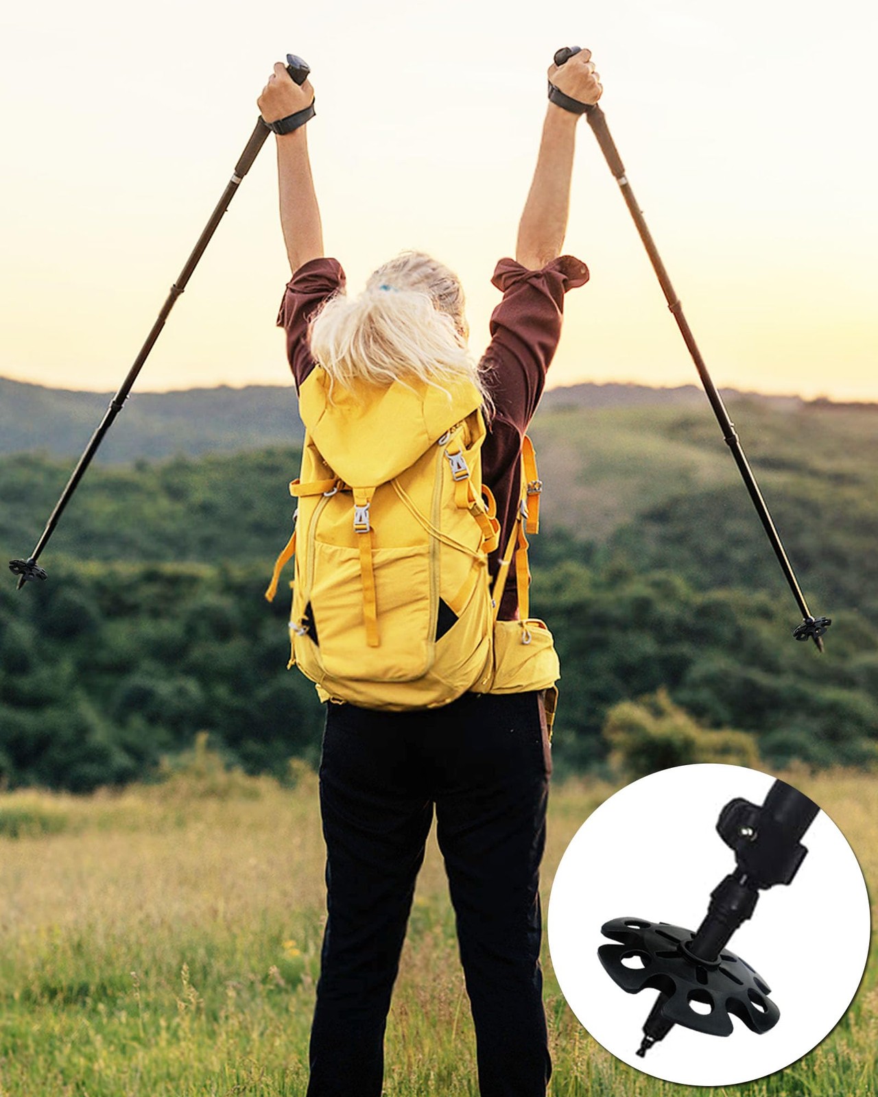 12 PCS Replacement Rubber Trekking Poles Tips Sets AntiSlip End Protectors