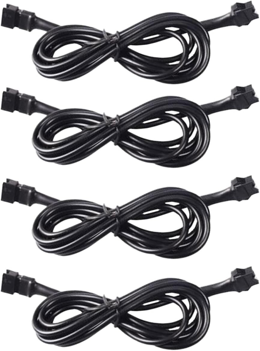 4PCS 59 Inch 4 Pin RGB LED Light Extension Cable Wire Cord Set, Neon Accent Atmo