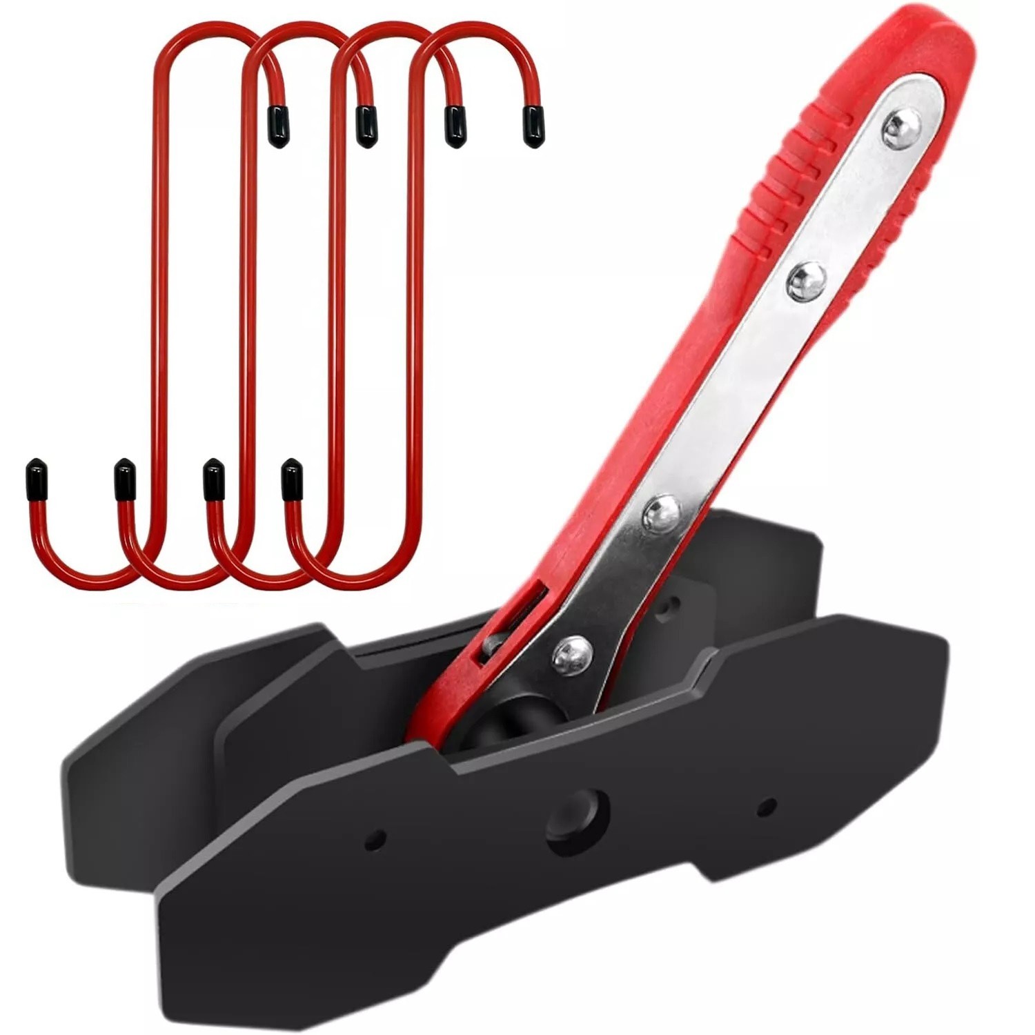 Car Ratchet Brake Piston Caliper Spreader Brake Caliper Press Tool + 4 S hooks