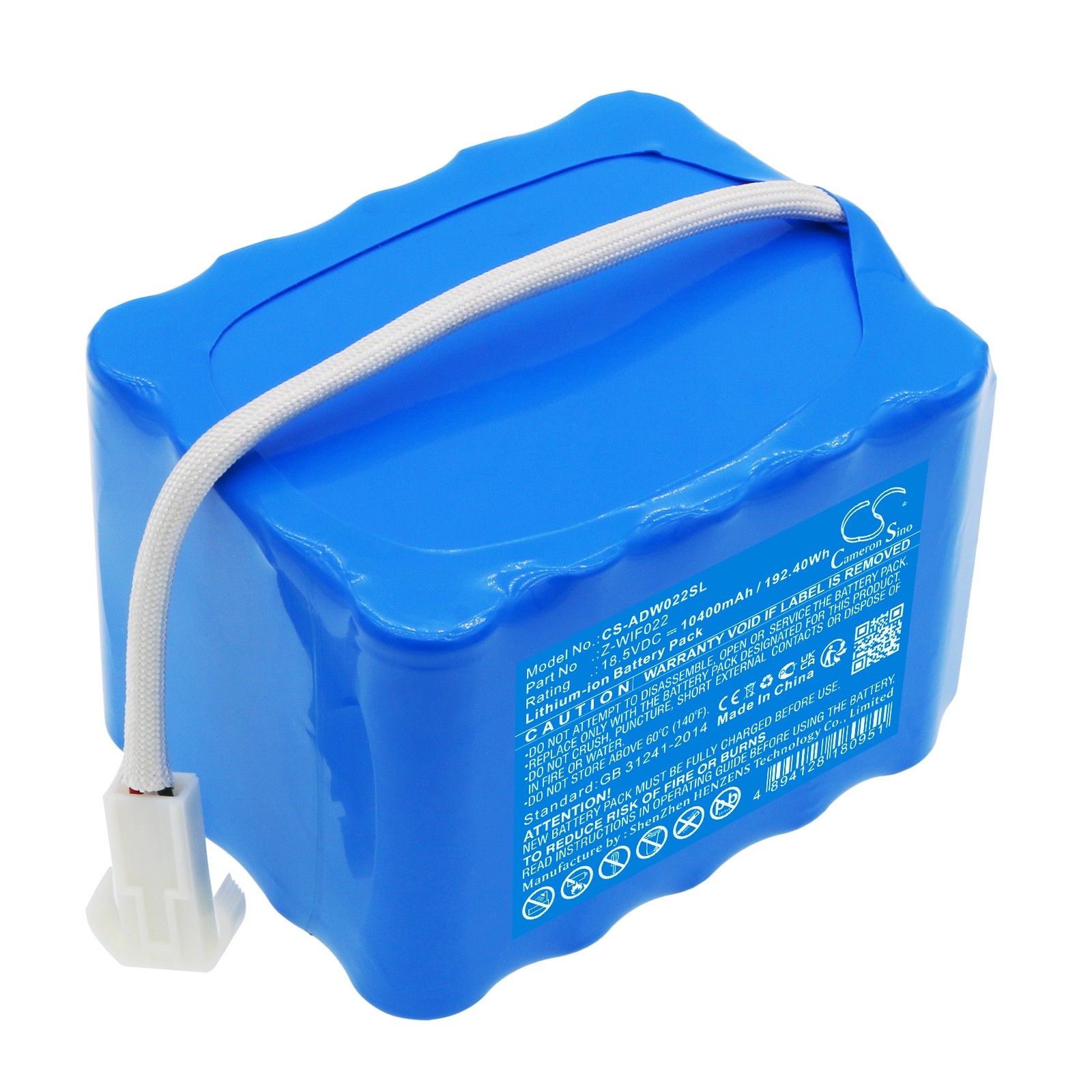 Li-Ion BATTERIE 18.5V 10400mAh Type Z-WIF022 For American DJ WIFLY EXR DOTZ PAR