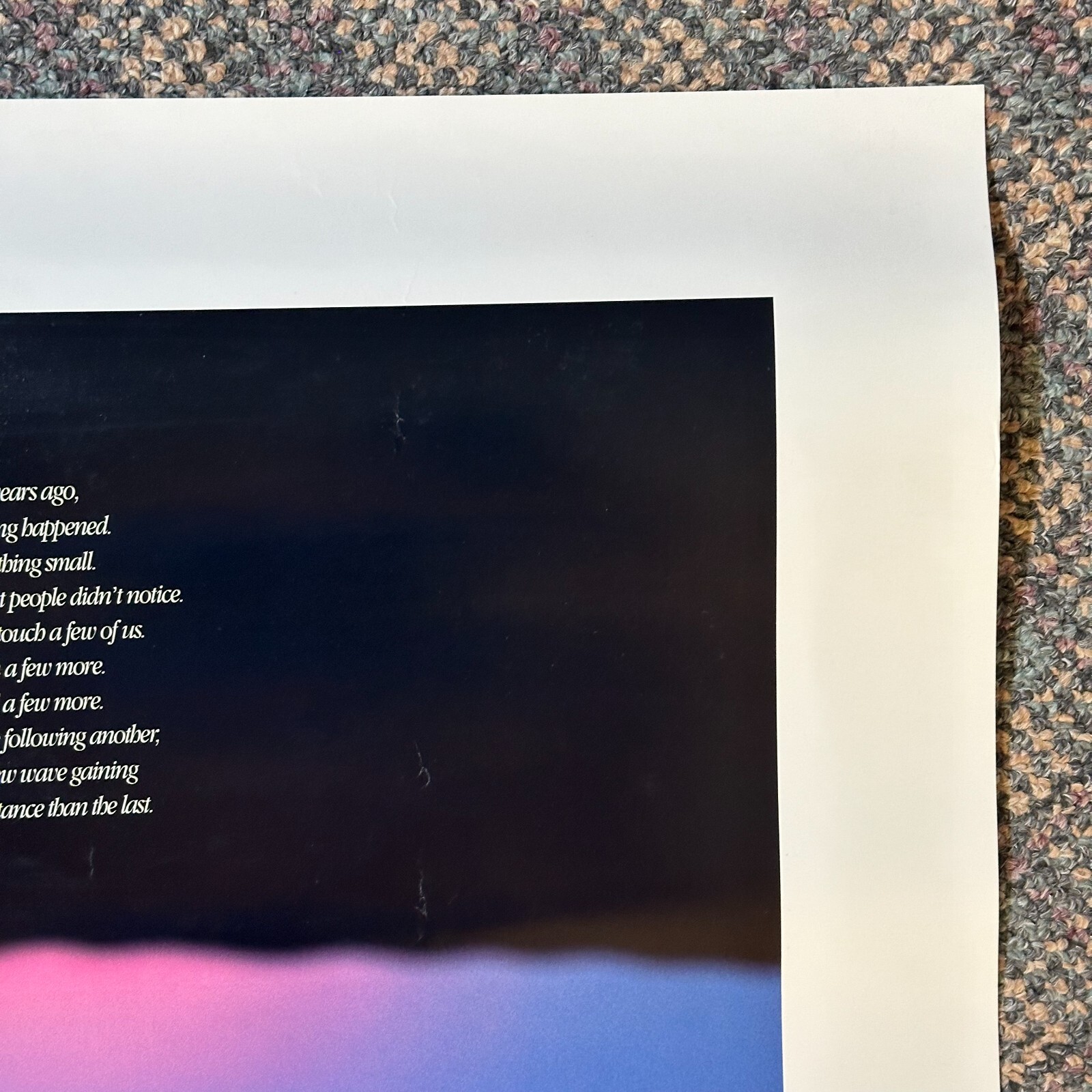 SUPER RARE _ APPLE COMPUTER 10th ANNIVERSARY RIPPLE POSTER _ AUTHENTIC _ 1987