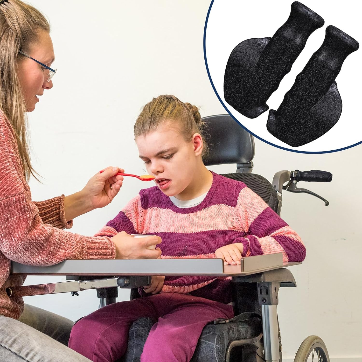 2 Pair Universal Rollator Hand Grip Replacement Parts for and black