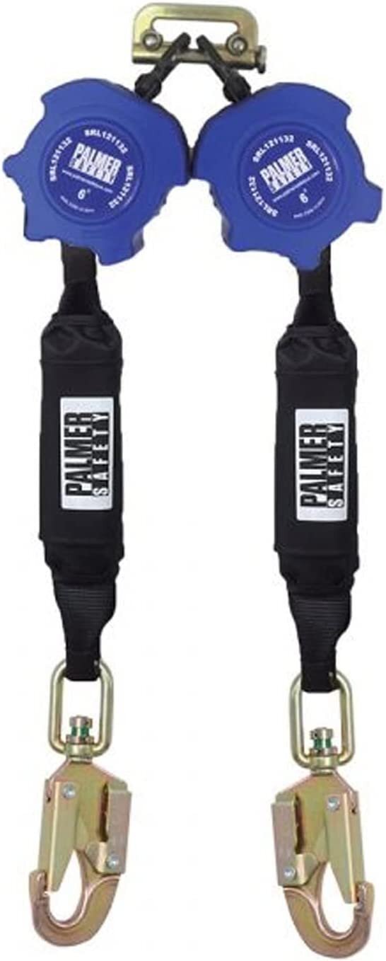 Palmer Safety Fall Protection SRL121132T Twin SRL 6' Lightweight Web with...