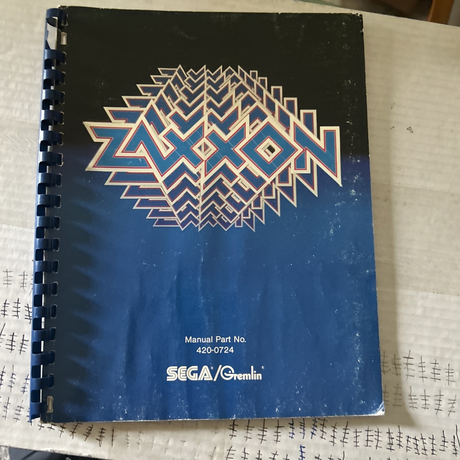 original W/   No Schematics Zaxxon Sega  arcade video game manual