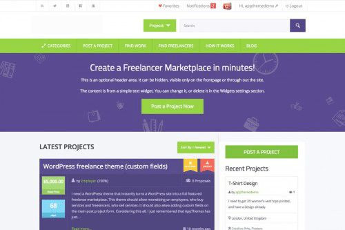 Freelance Marketplace - One Year Free Hosting. + Free Installation + Free Logo