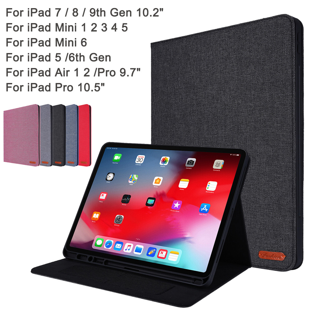 Leather Case Folio Folding TPU Back Cover For iPad 9th Gen 10.2" Air Pro 9.7"