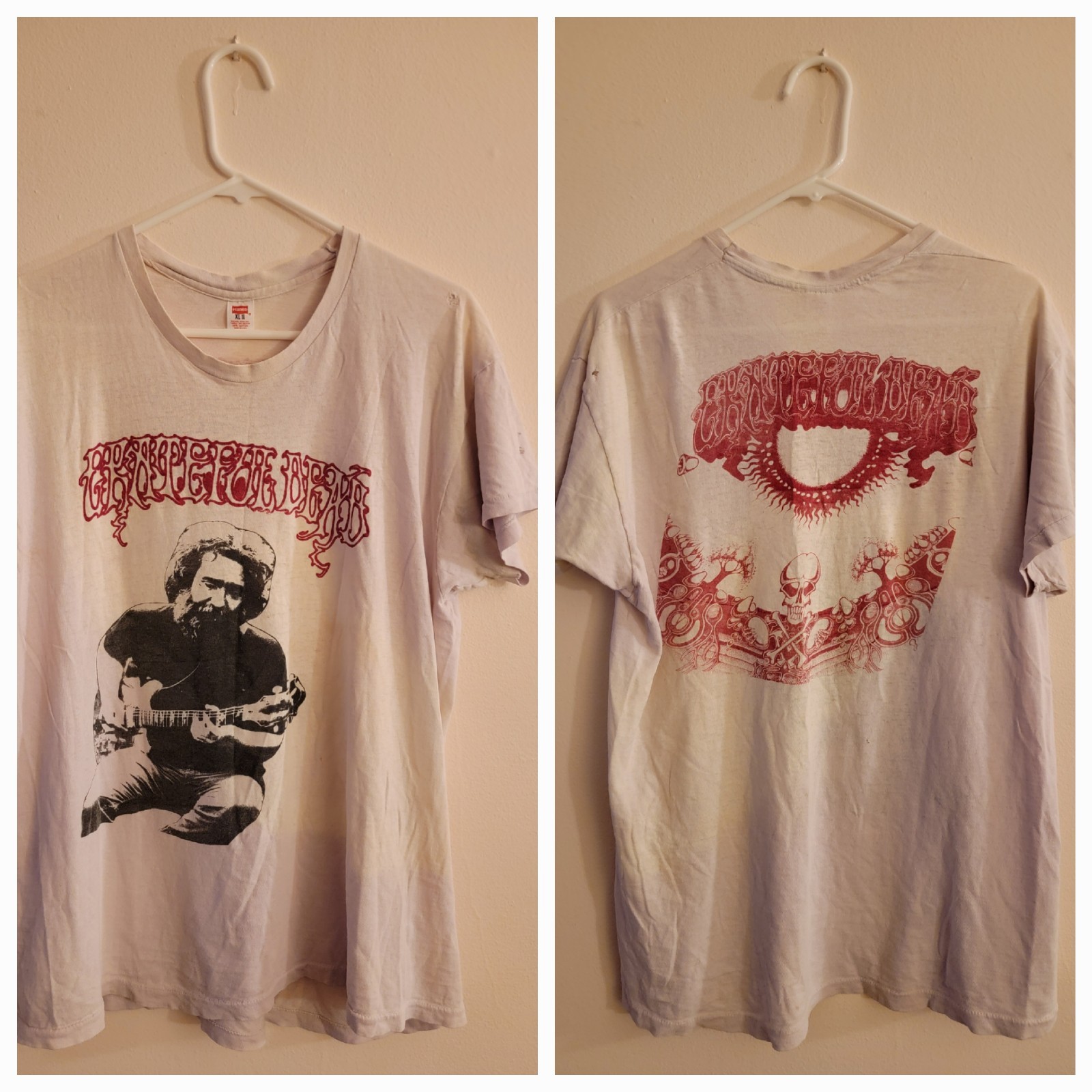 VTG GRATEFUL DEAD AOXOMOXOA JERRY GARCIA BAND TOUR T SHIRT XL RARE 70s