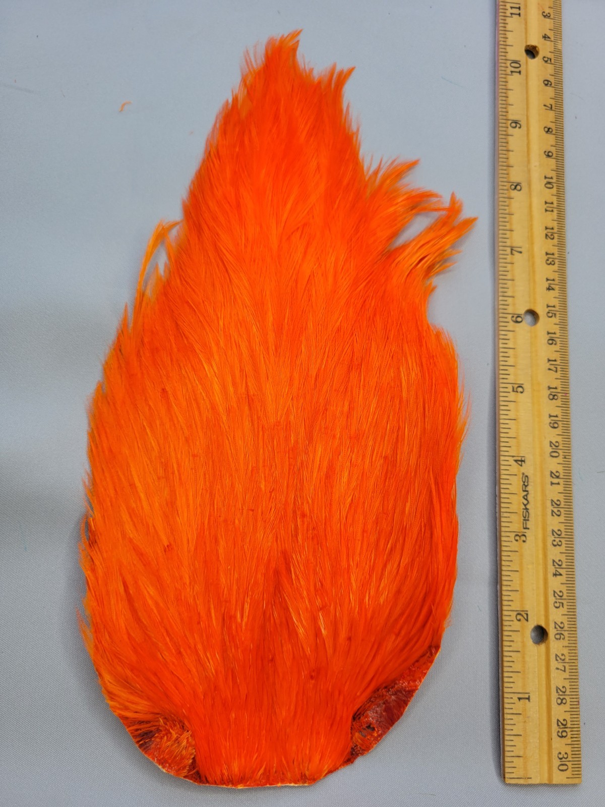 Lot 112,  Top Quality  ORANGE  India Rooster Streamer Neck Cape Feathers