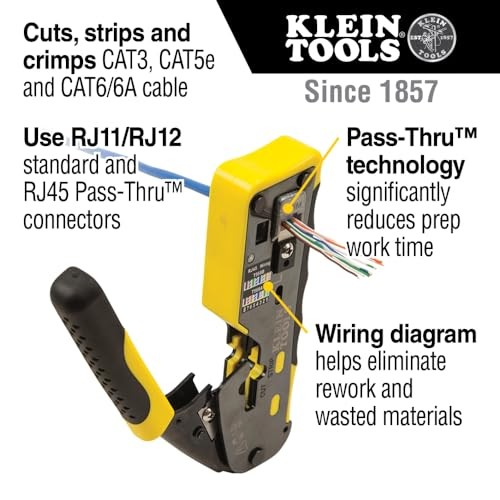 Network Cable Tester Kit LAN Scout Jr 2 Pass Thru Plugs