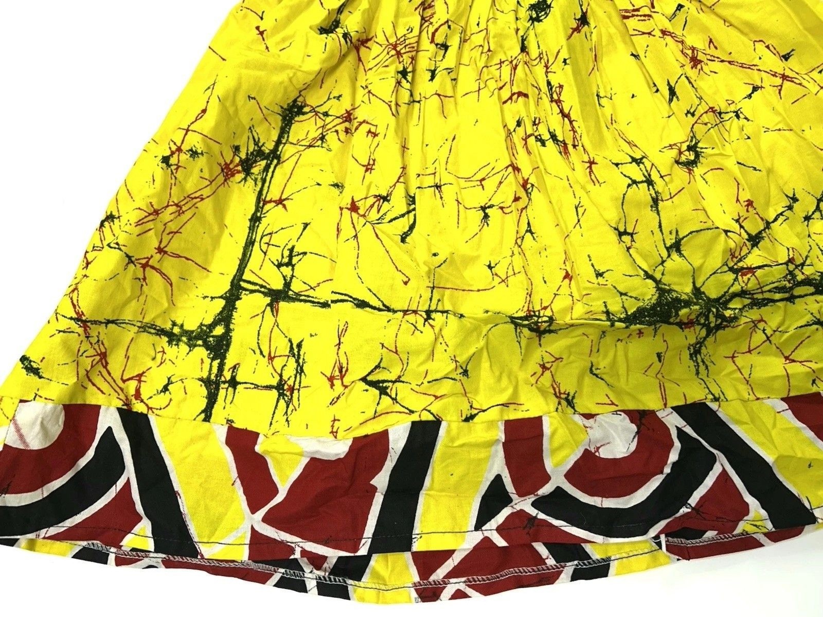 Girls African Wax Fabric Ankara Blouse No Size Check Measurements Yellow