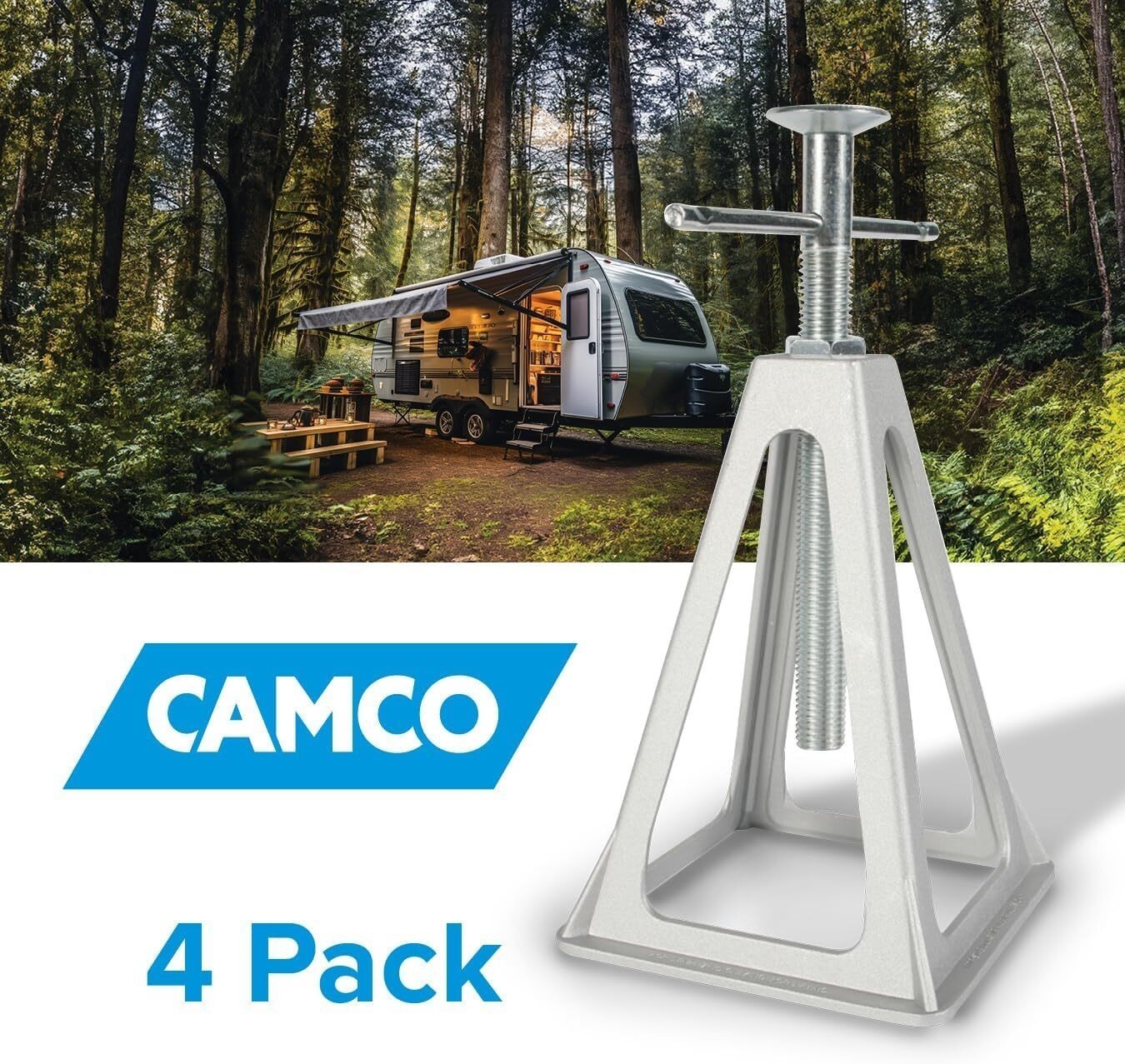 Aluminum Stack Jacks Stabilize & Position RV Trailer Camper Height Adjustable