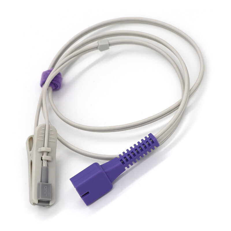 Adult Ear Clips SpO2 Sensor Probe Reusable Sensor Compatible with DS-100A