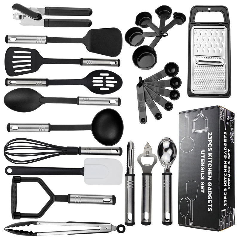 Kitchen Utensil Set Stainless Steel Kitchen Cooking Tools 25 Pcs New Silicon