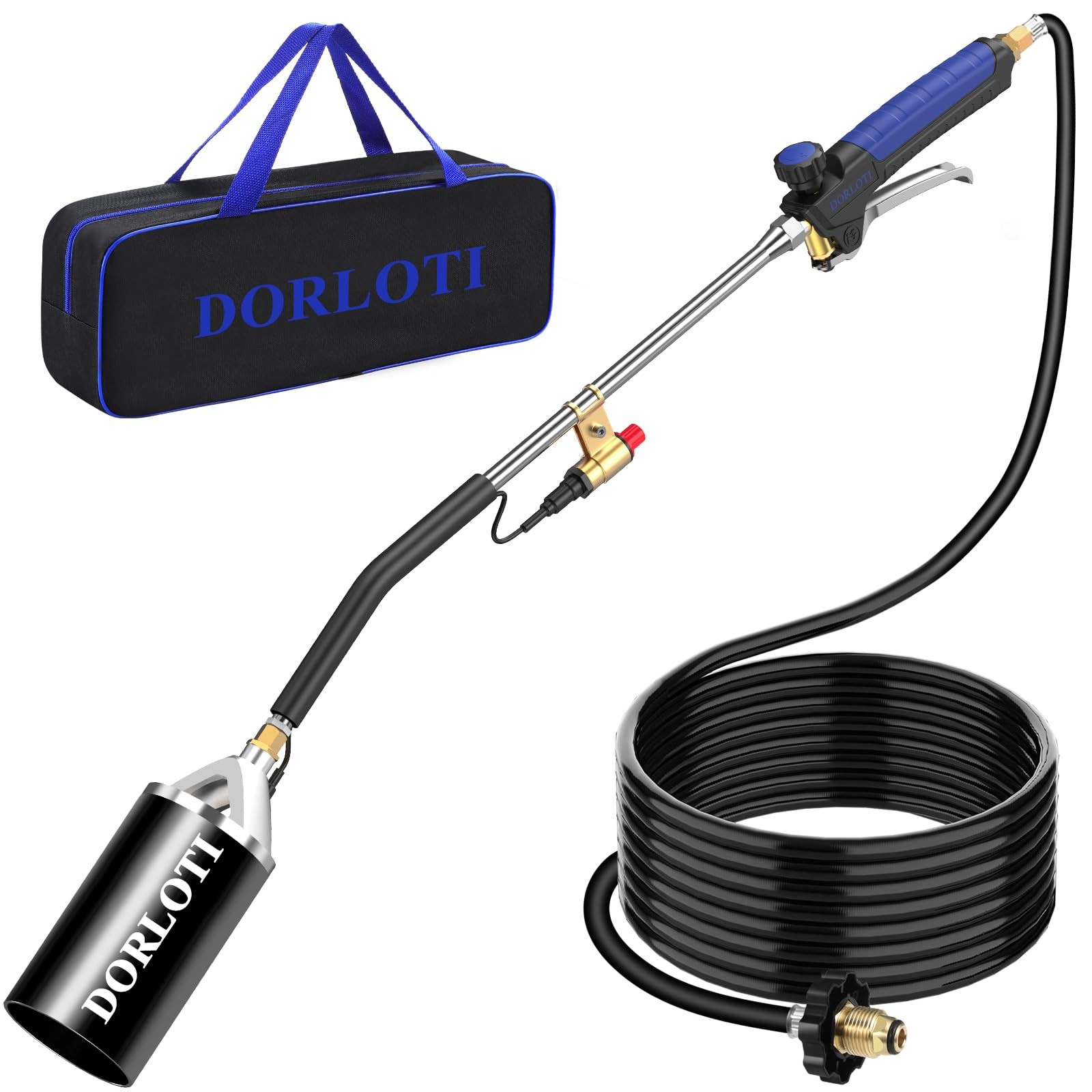 Propane Torch Weed Burner Kit Self Igniter Turbo Trigger 10FT Hose Bag