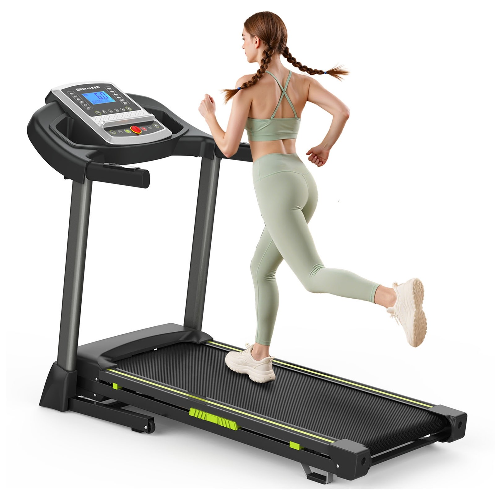Foldable Under-Desk Treadmill For Home Use Remote-Controlled With LED Display
