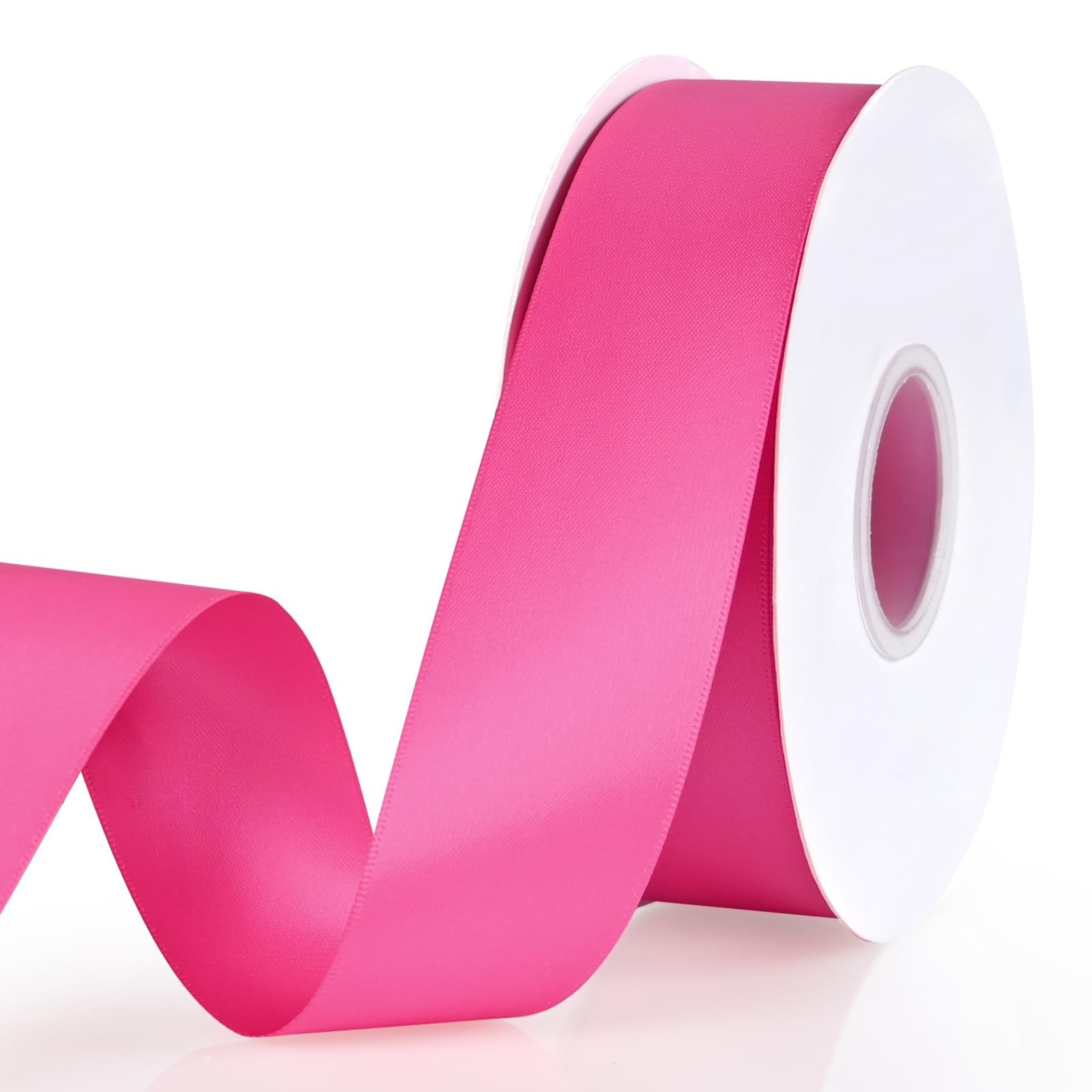 Showin Hot Pink Ribbon, Double Face 1 1/2 Inch x Continuous 50 Yards Hot Pink...
