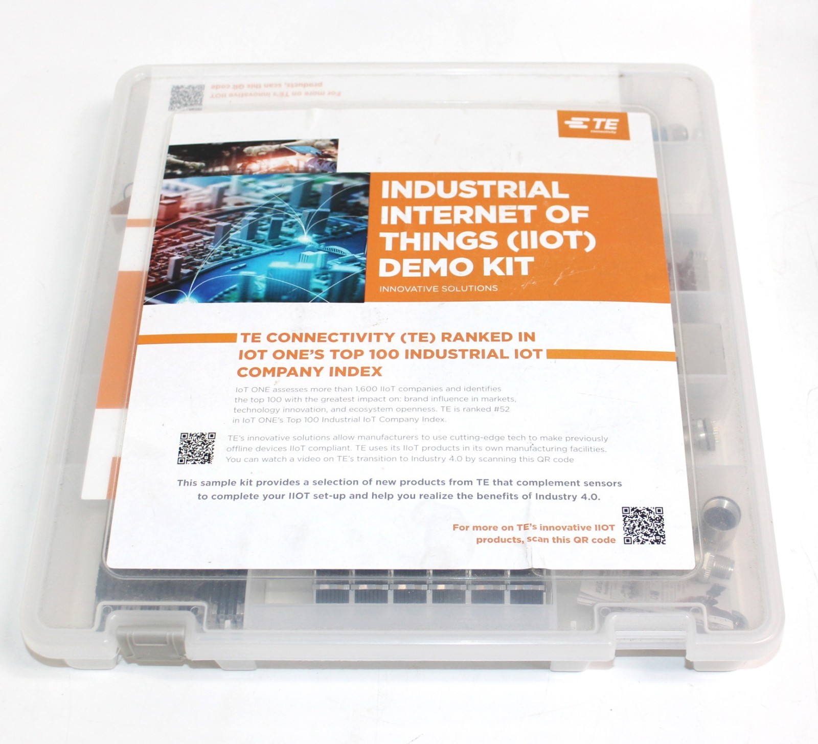 TE Connectivity Industrial Internet of Things (IIoT) Demo Kit, variety of parts