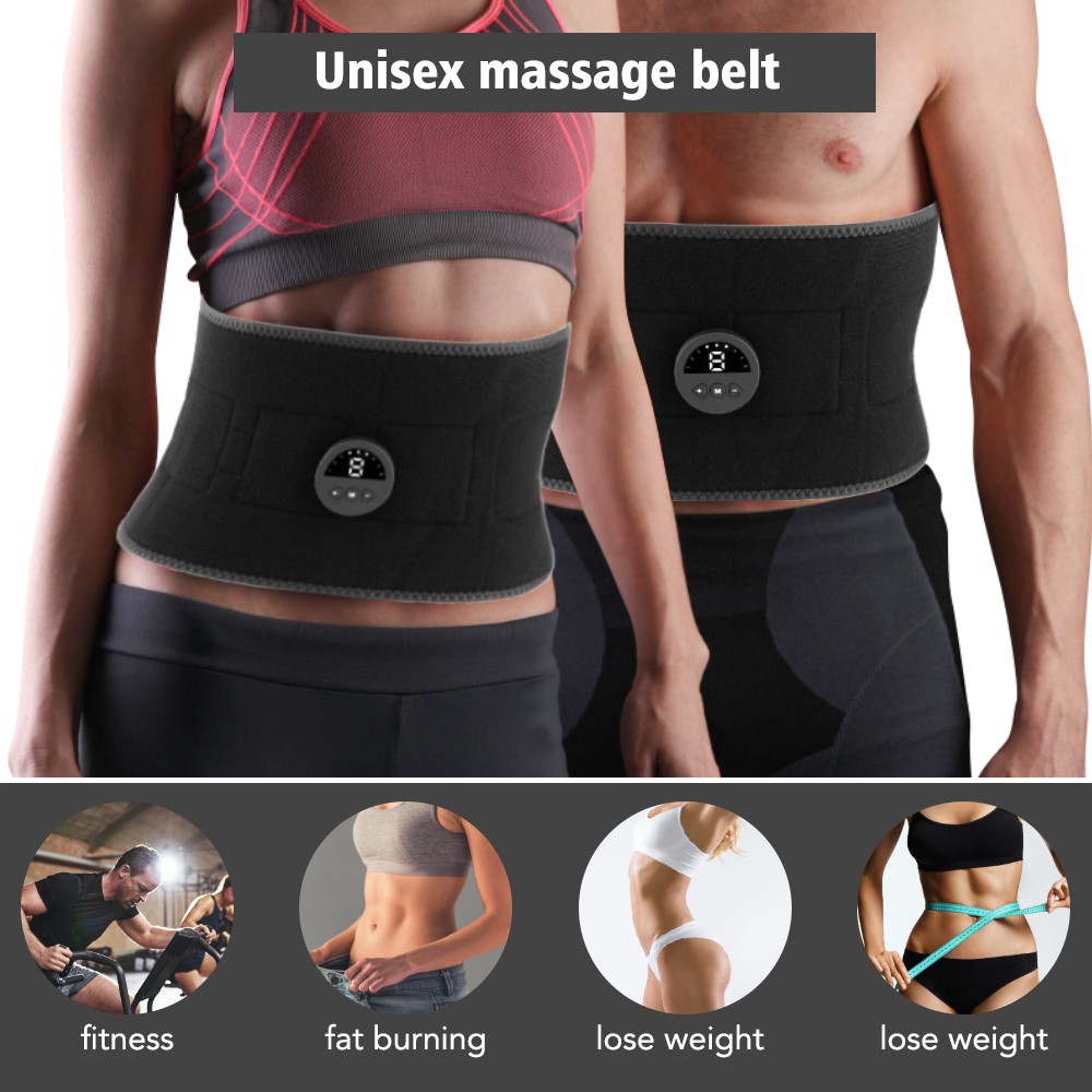 EMS Abdominal Muscle Toning Trainer ABS Stimulator Toner Fitness Binder Gym Belt