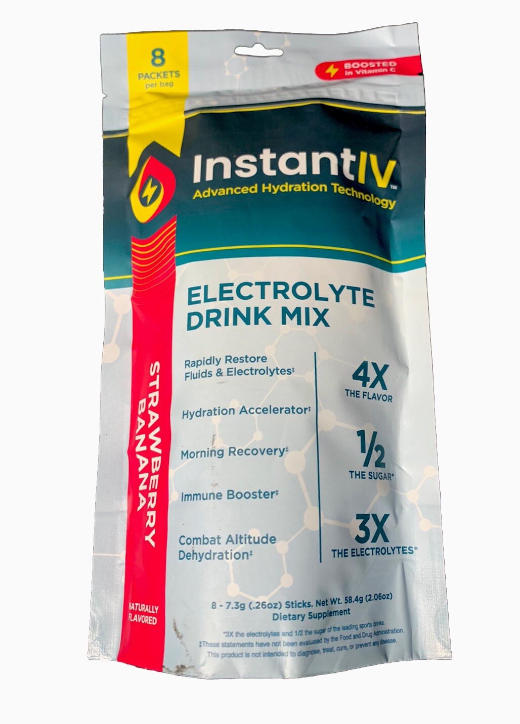 Instant IV Electrolytes Powder Drink Mix  Advanced Hydration 8ct Exp. 03/2025