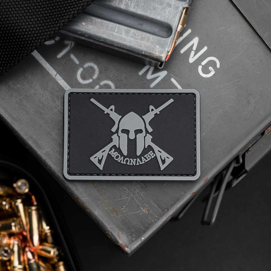 Molon Labe Spartan and Guns PVC Morale