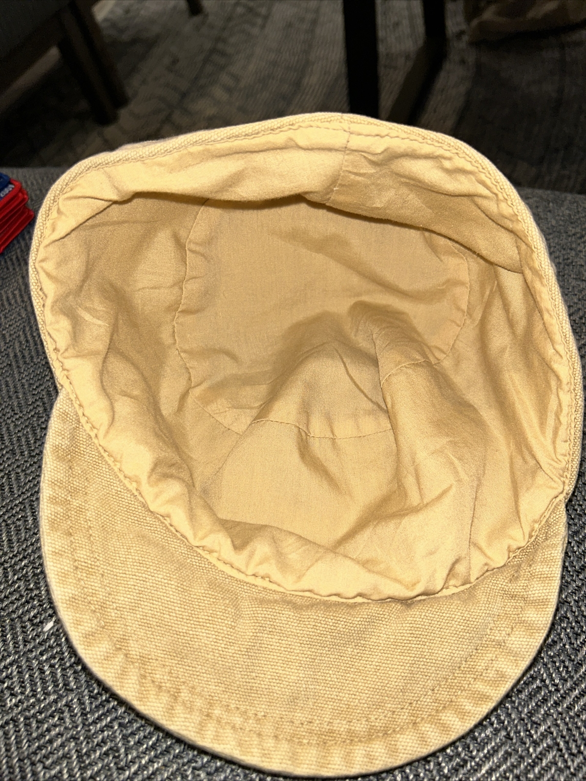 Military Fatigue Cap Fitted Tactical Uniform Beige Hat Army With Patch