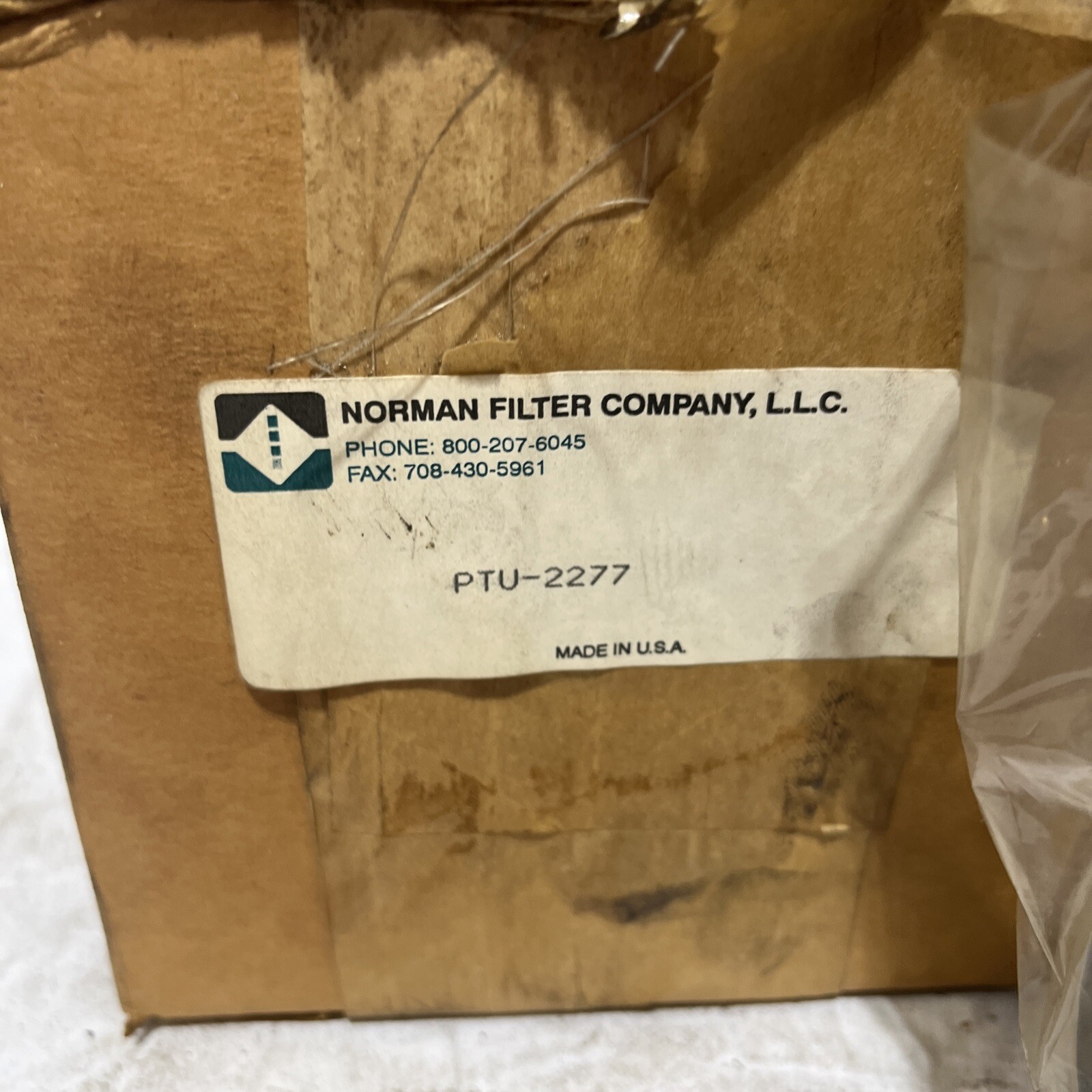 NORMAN FILTER COMPANY PTU-2277 NOB