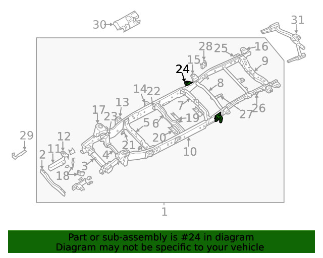 Genuine Nissan Frame Rail Bracket E0381-1PAMA