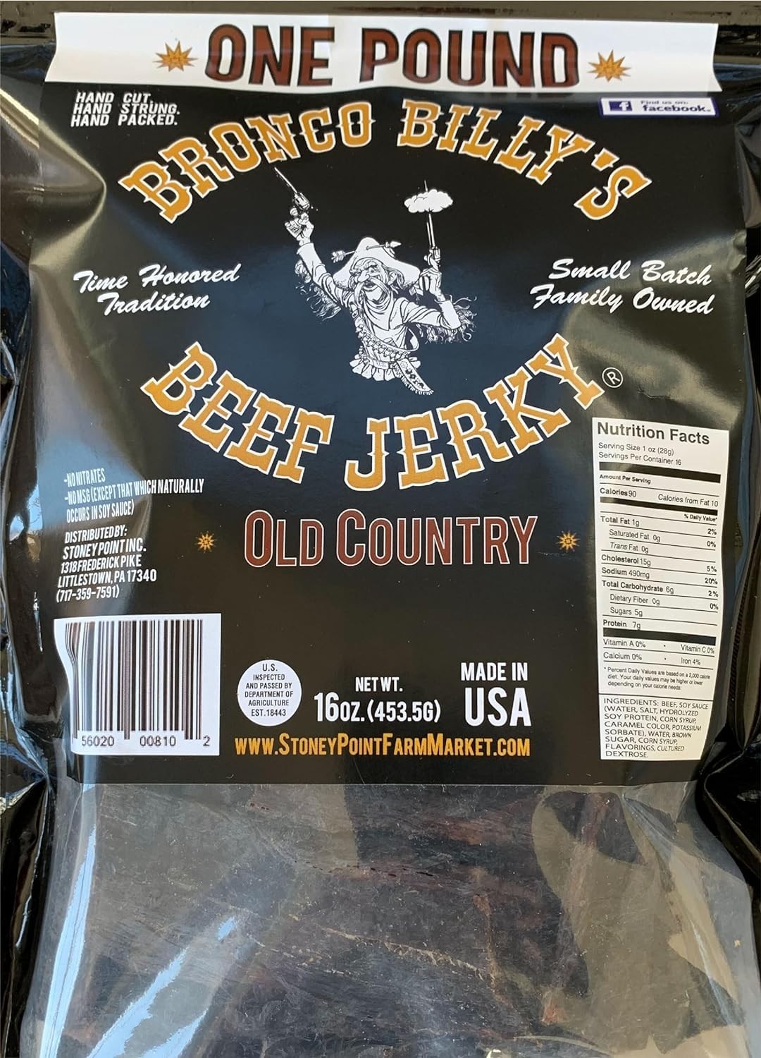 Hickory Smoked Old Country Jerky, 16oz