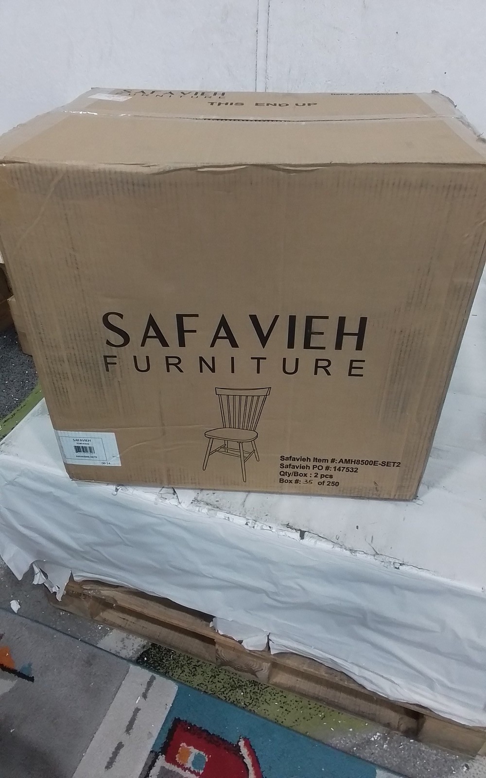 Safavieh PARKER SPINDEL SIDE CHAIR, Reduced Price 2172780403 AMH8500E-SET2