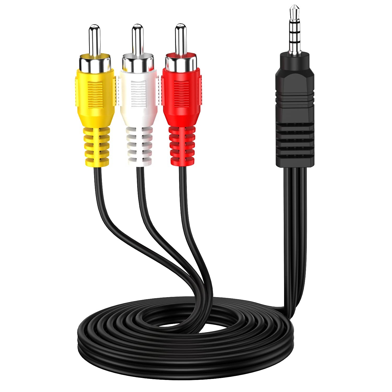 SZMXUCK 3.5mm to RCA Camcorder Handycam AV Audio Video Output Cable, Black