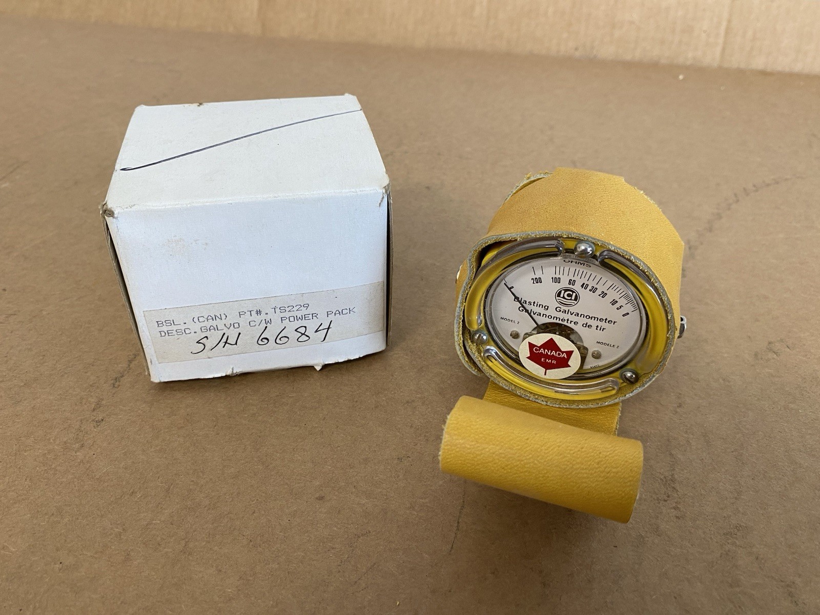 NOS ICI Blasting Galvanometer Ohms Gauge Vintage