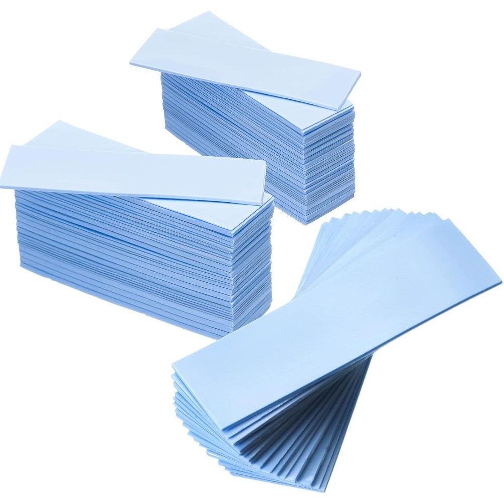 30 Pieces 2.6 x 0.8 x0.1 Inch Silicone Thermal Pad Reusable CPU SSD Thermal