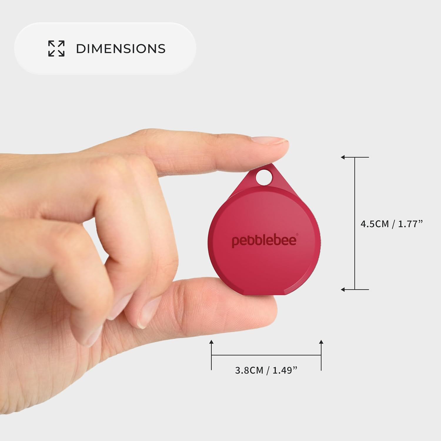 Pebblebee Clip 5 | Rechargeable Bluetooth Tracker Tag for Keys | Alternative to
