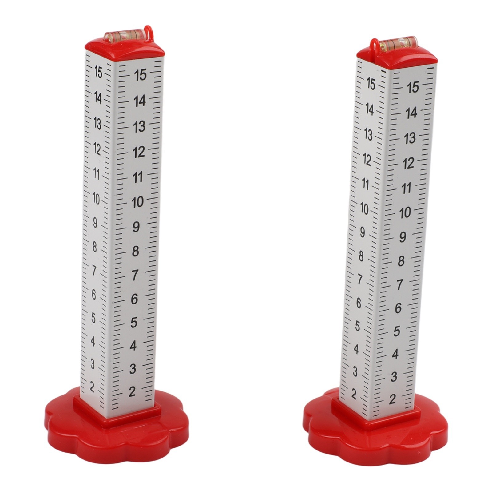 2pcs Ceiling Gradient Leveling Rulers with Four Sided Scale for Floor Tiles