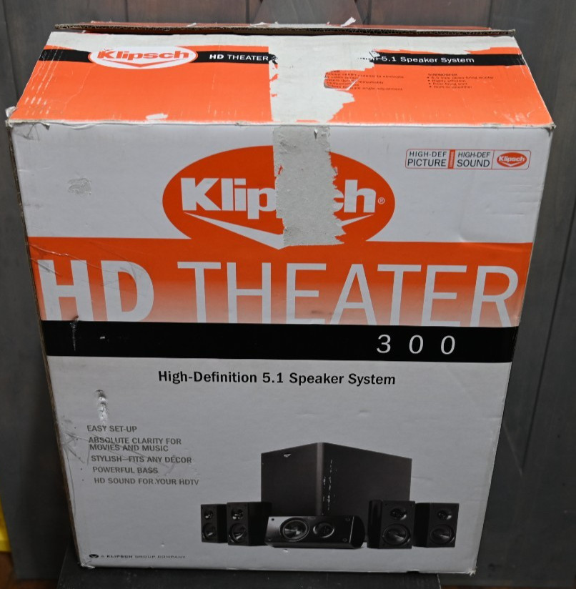 KLIPSCH HD-300 Theater Surround 5.1 Sound Satellite Speakers with Center