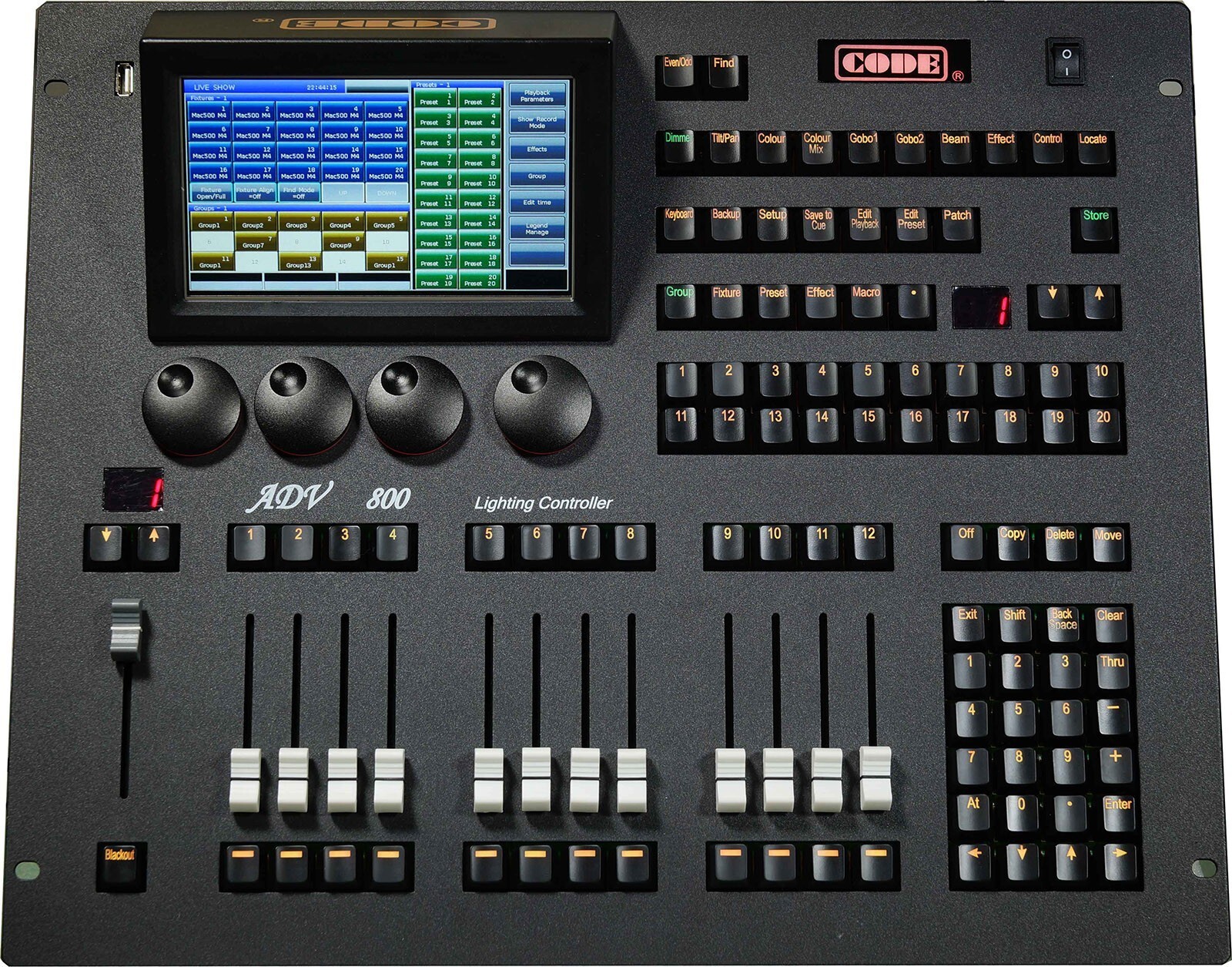 dj club lighting Code ADV800 Console DMX512 channels light controller w/case