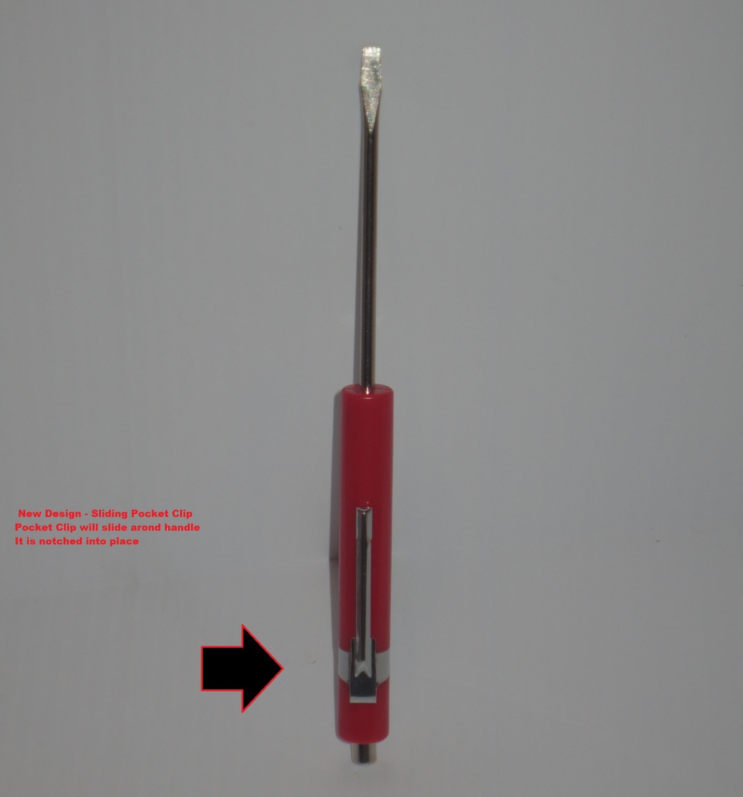 (6)SIX Snap on Pocket Screwdriver, Flat Tip Screwdrivers, MIXED Magnet End .NEW.