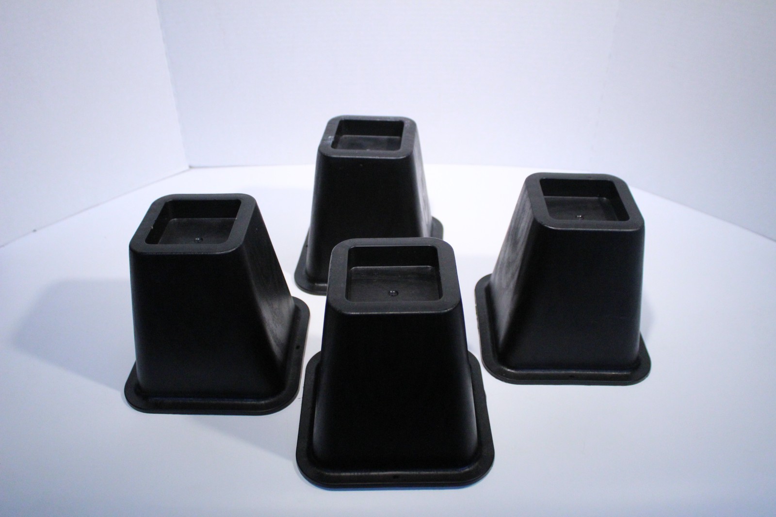 Bed Risers Heavy Duty  Furniture Risers Bed Lifts Black Mainstay 4 PACK 6inch