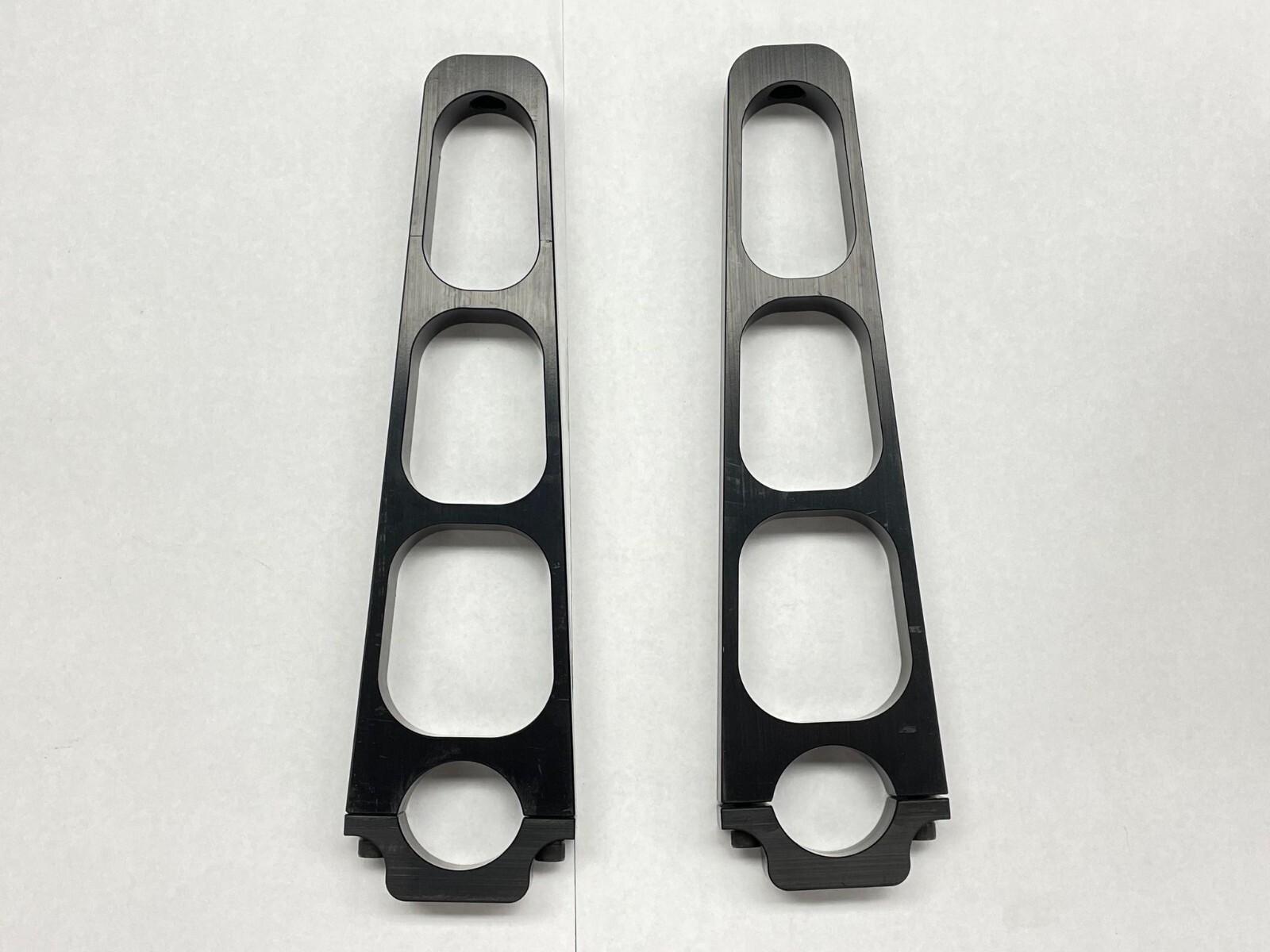 Hood Pin Mounts PAIR 9.5" tall Clamp-On 1-1/2 Tube with 1/2-20 Threads